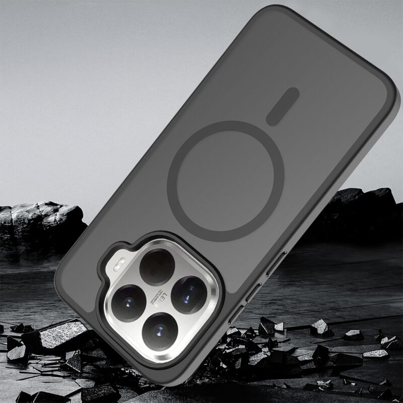 Xiaomi 15T Pro Kılıf Sert PC Arka Yüzey Wireless Şarj Özellikli Zore Flet M-safe Kapak