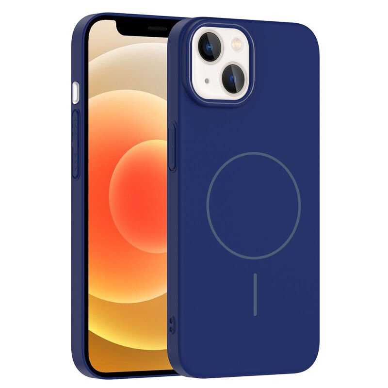 Apple iPhone 14 Kılıf M-safe Şarj Özellikli Zore Ruby Sert Kapak