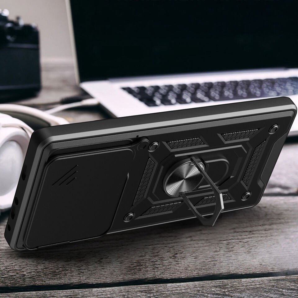 Xiaomi 15T Pro Kılıf Magnetik Standlı Kamera Korumalı Zore Sürgülü Vega Kapak