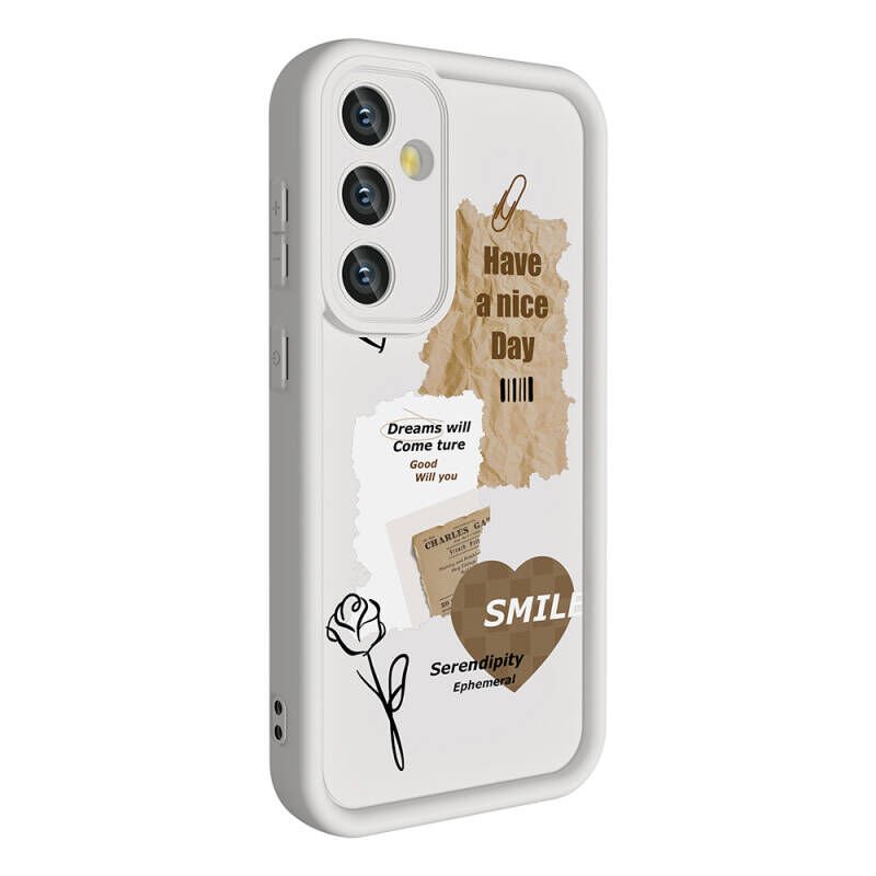 Galaxy S23 FE Kılıf Kamera Korumalı Baskılı Arka Yüzey Zore Klas Kapak