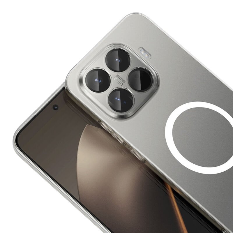 Xiaomi 15T Pro Kamera Korumalı M-Safe Şarj Özellikli Şeffaf Zore London Sert PC Kapak