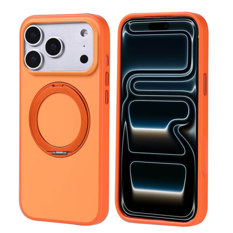 Apple iPhone 17 Pro Max Kılıf M-Safe Şarj Özellikli Standlı Zore Proton Silikon Kapak