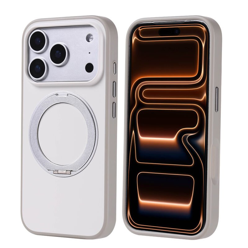 Apple iPhone 17 Pro Kılıf M-Safe Şarj Özellikli Standlı Zore Proton Silikon Kapak