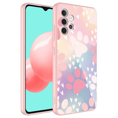 Galaxy A32 4G Kılıf Kamera Korumalı Desenli Sert Silikon Zore Epoksi Kapak