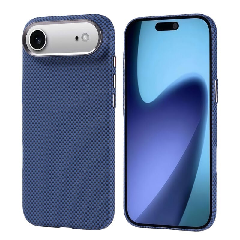 Apple iPhone 17 Air Kılıf M-safe Şarj Özellikli Karbon Fiber Görünümlü Zore Nekst Kapak