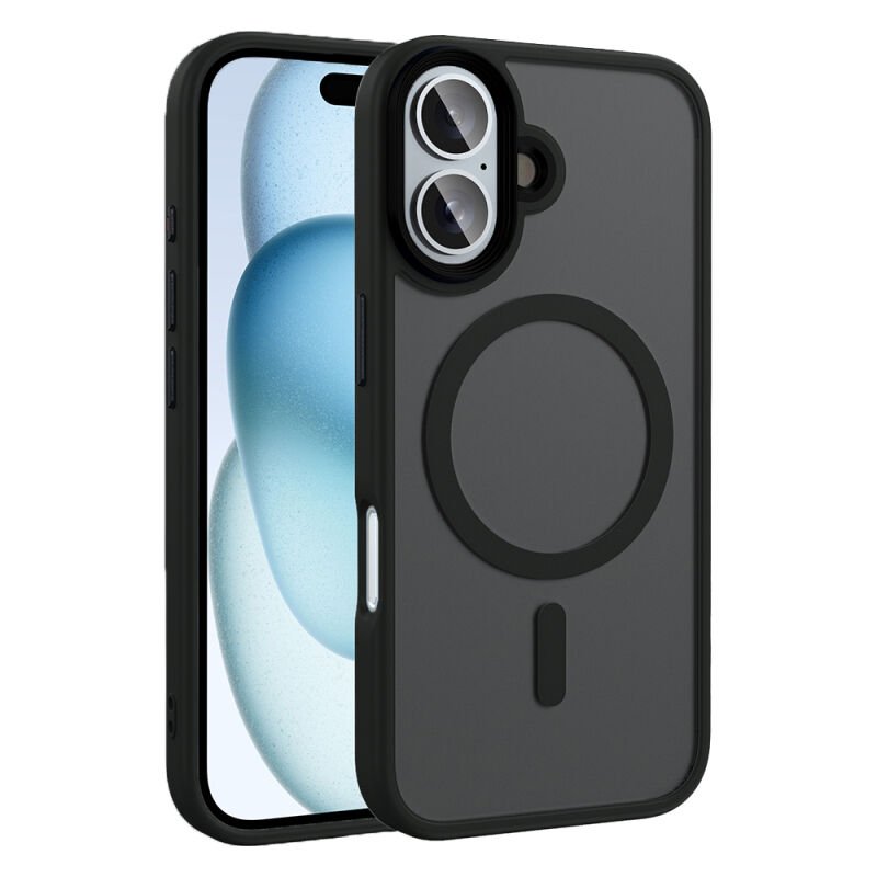Apple iPhone 16 Plus Kılıf Mat Arka Yüzey Wireless Şarj Özellikli Zore Flet Magsafe Kapak