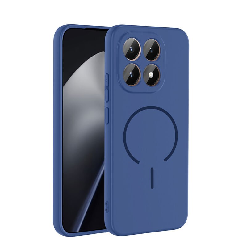 Xiaomi 15T Kılıf M-safe Şarj Özellikli Zore Meta Kapak Lacivert