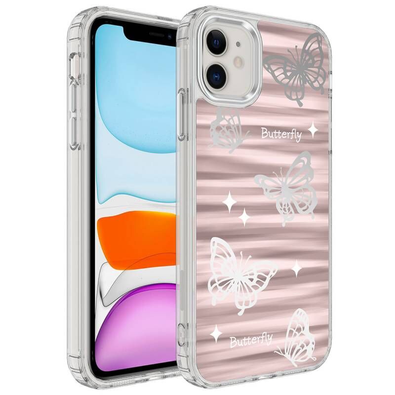 Apple iPhone 12 Kılıf Airbagli Parlak Tasarımlı Zore Mimbo Kapak