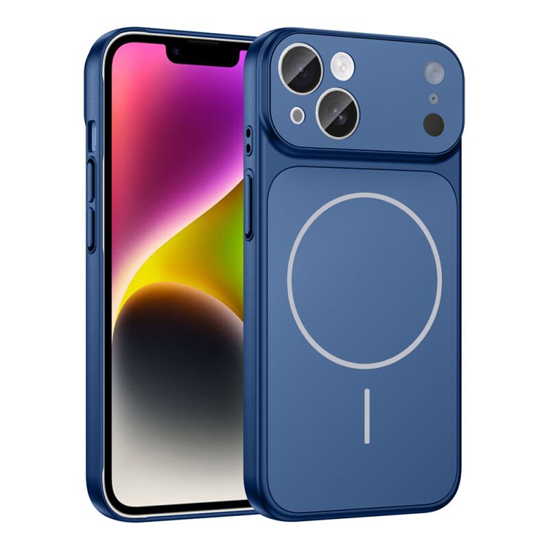 Apple iPhone 15 Kılıf Zore M-Safe Şarj Özellikli Kamera Korumalı Formen Kapak