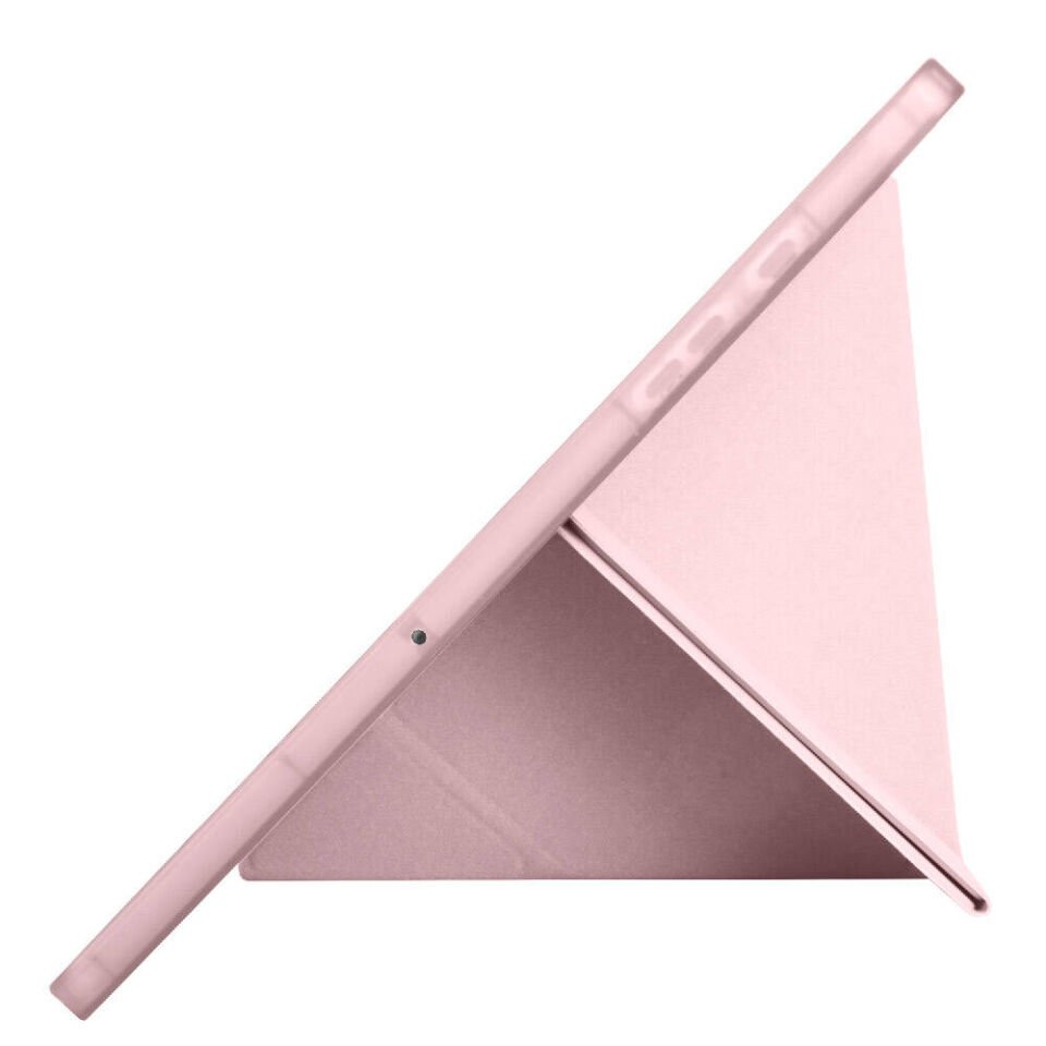 Galaxy Tab A9 Plus Kılıf Zore Tri Folding Kalem Bölmeli Standlı Kılıf Rose Gold