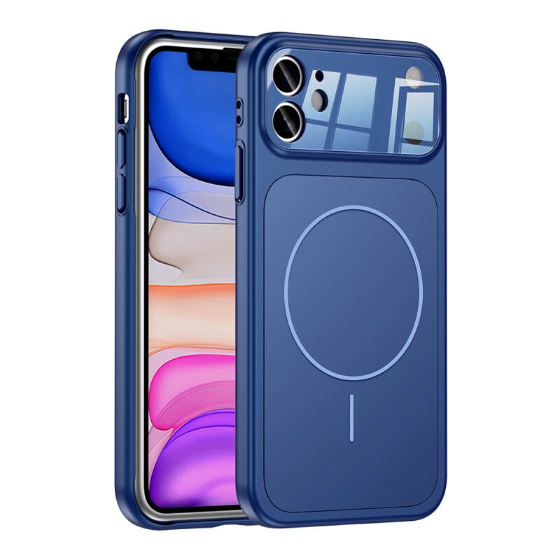 Apple iPhone 11 Kılıf Zore M-Safe Şarj Özellikli Kamera Korumalı Formen Kapak