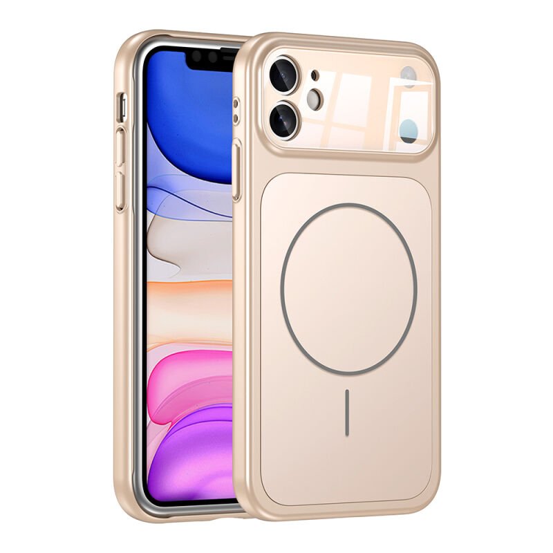 Apple iPhone 11 Kılıf Zore M-Safe Şarj Özellikli Kamera Korumalı Formen Kapak