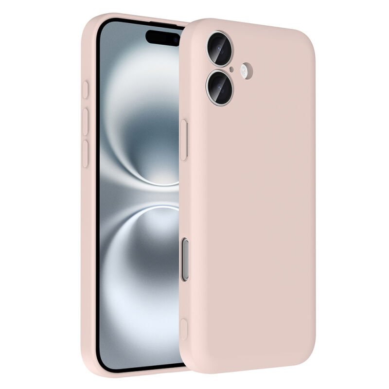 Apple iPhone 16 Kılıf Kamera Korumalı Kartlık Hazneli Zore Vitra Kapak Pembe