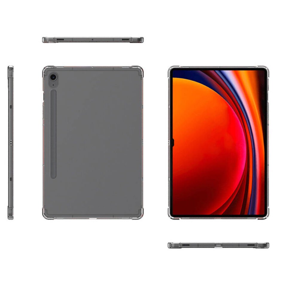 Galaxy Tab S9 FE Kılıf Zore Tablet Nitro Anti Shock Silikon Kapak Şeffaf
