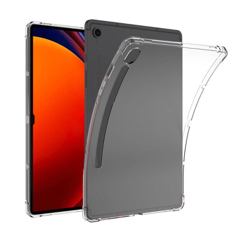 Galaxy Tab S9 FE Kılıf Zore Tablet Nitro Anti Shock Silikon Kapak Şeffaf