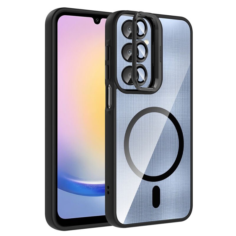 Galaxy A56 Kılıf Standlı ve Kamera Lens Hediyeli Zore Etro Kapak