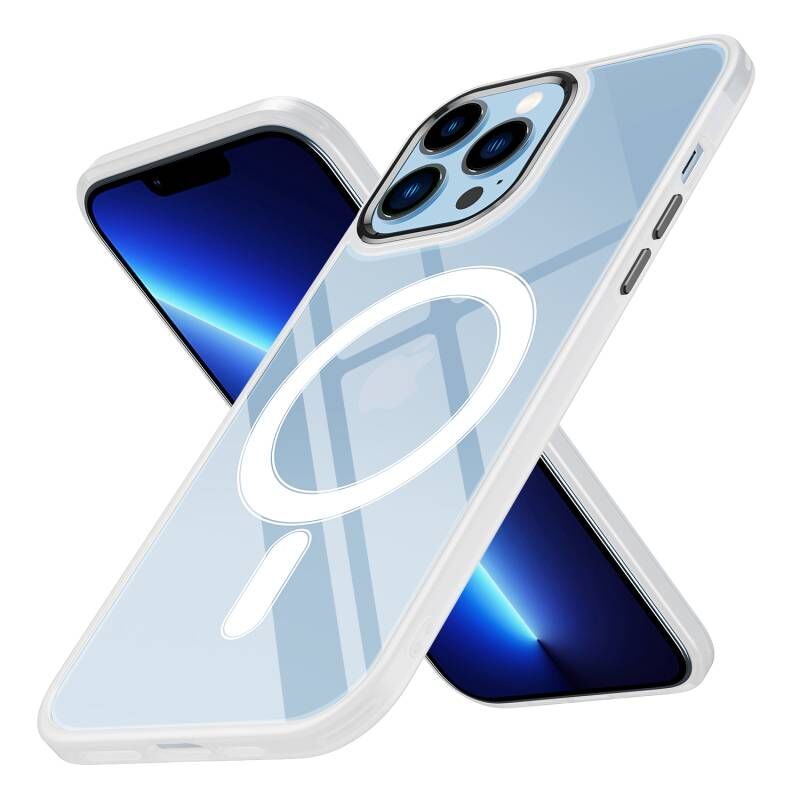 Apple iPhone 12 Pro Max Kılıf Wireless Şarj Özellikli Zore Krom Magsafe Silikon Kapak