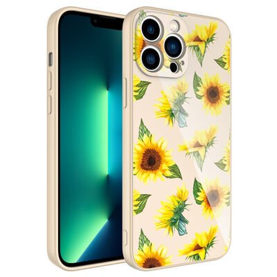Apple iPhone 13 Pro Kılıf Kamera Korumalı Desenli Sert Silikon Zore Epoksi Kapak NO2