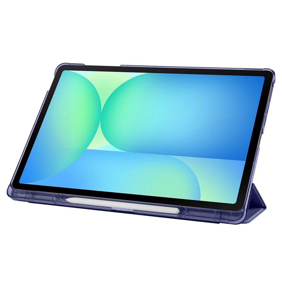 Galaxy Tab S10 FE Plus Zore Smart Cover Kalem Bölmeli Standlı 1-1 Kılıf Lacivert