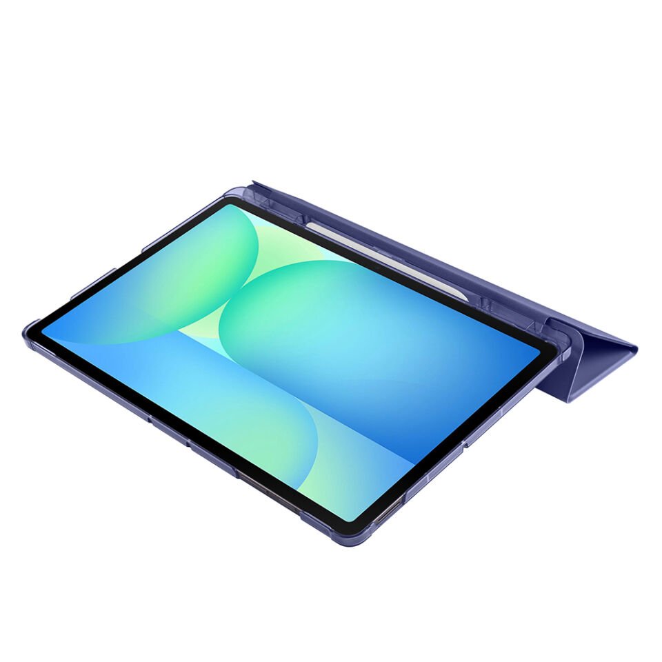 Galaxy Tab S10 FE Plus Zore Smart Cover Kalem Bölmeli Standlı 1-1 Kılıf Lacivert