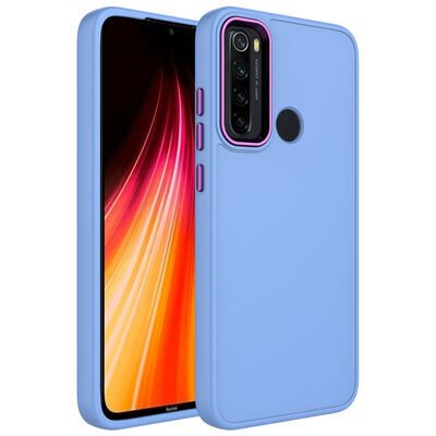 Xiaomi Redmi Note 8 Kılıf Metal Çerçeve ve Buton Tasarımlı Silikon Zore Luna Kapak