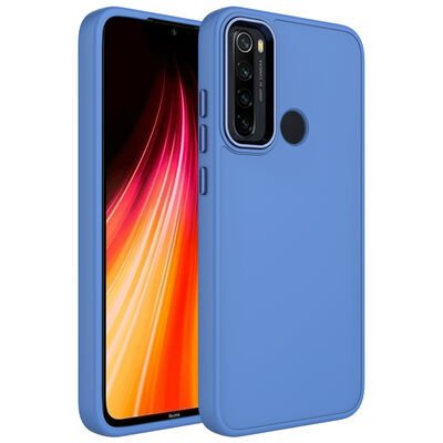 Xiaomi Redmi Note 8 Kılıf Metal Çerçeve ve Buton Tasarımlı Silikon Zore Luna Kapak
