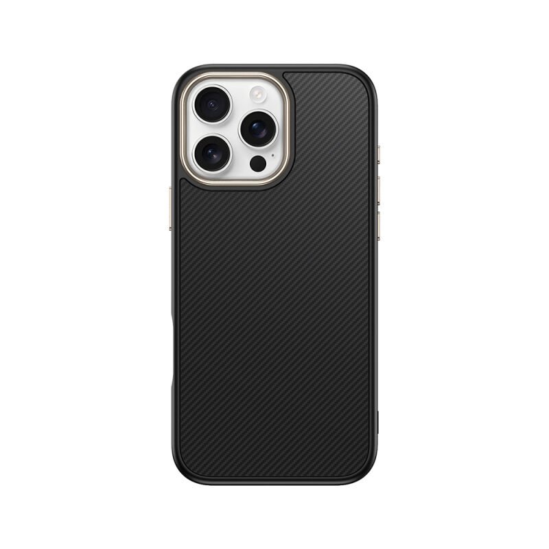 Apple iPhone 16 Pro Max Kılıf M-safe Şarj Özellikli Karbon Fiber Görünümlü Zore Antina Kapak