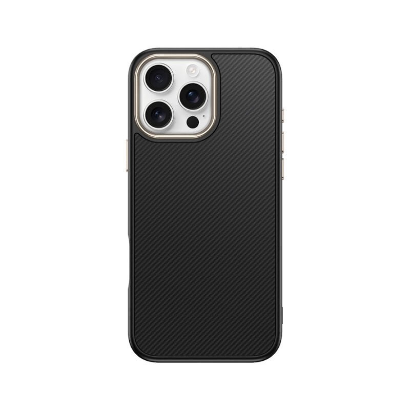 Apple iPhone 16 Pro Max Kılıf M-safe Şarj Özellikli Karbon Fiber Görünümlü Zore Antina Kapak