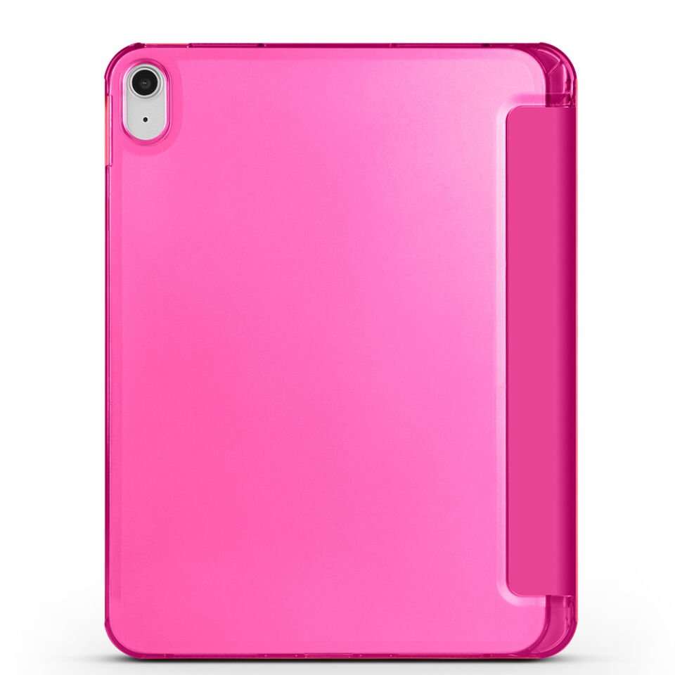 Apple iPad 11.Nesil 2025 Zore Smart Cover Kalem Bölmeli Standlı 1-1 Kılıf Koyu Pembe