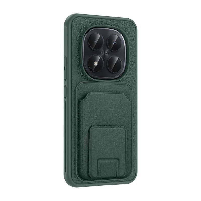 Xiaomi Redmi Note 15 Pro Kılıf Kartlıklı TPU Zore Bikart Kapak Koyu Yeşil