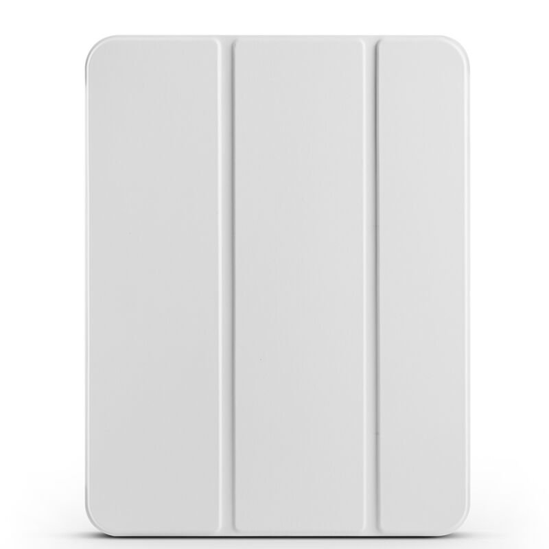 Apple iPad Air 10.9 2022 (10.Nesil) Zore Smart Cover Kalem Bölmeli Standlı 1-1 Kılıf Gri