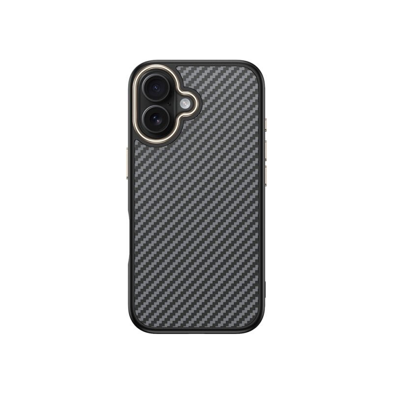 Apple iPhone 16 Plus Kılıf M-safe Şarj Özellikli Karbon Fiber Görünümlü Zore Antina Kapak Gri
