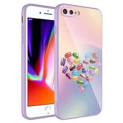 Apple iPhone 8 Plus Kılıf Kamera Korumalı Desenli Sert Silikon Zore Epoksi Kapak