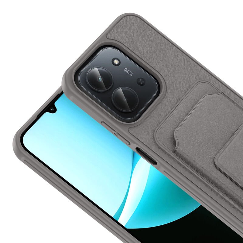 Xiaomi Redmi 15C Kılıf Kartlıklı TPU Zore Bikart Kapak Gri