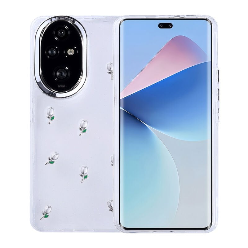 Honor 200 Kılıf Airbag Tasarımlı Simli Şeffaf Zore Kutup Kapak