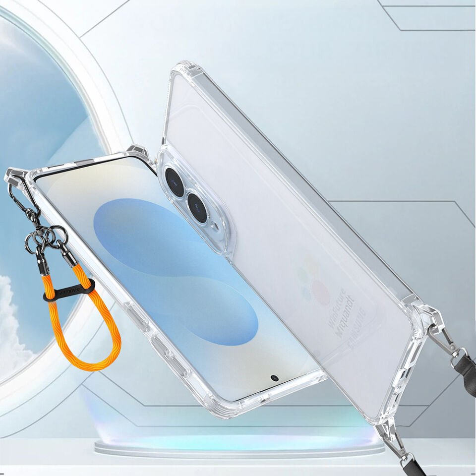 Galaxy S25 Edge Kılıf Airbagli Takılabilir Askı Aparatlı Zore Snap Silikon Kapak