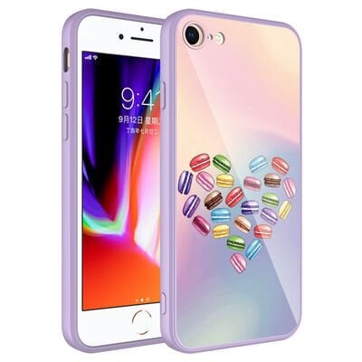 Apple iPhone SE 2022 Kılıf Kamera Korumalı Desenli Sert Silikon Zore Epoksi Kapak