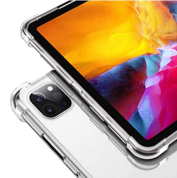 Apple iPad Pro 12.9 2020 (4.Nesil) Kılıf Zore Tablet Nitro Anti Shock Silikon Kapak Şeffaf