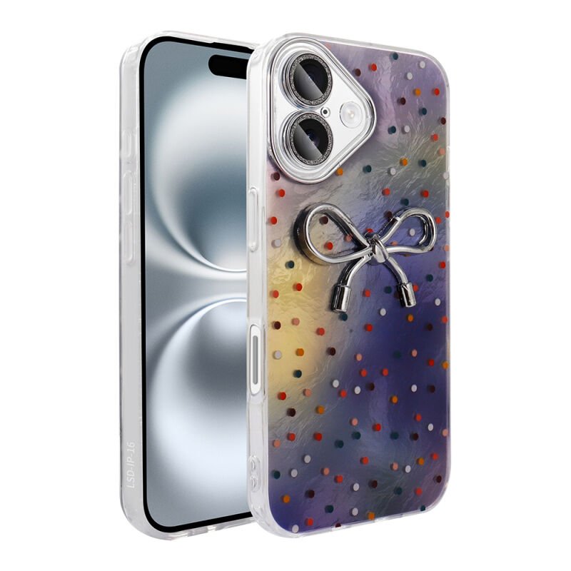 Apple iPhone 16 Kılıf Kamera Korumalı Figürlü Zore Ponti Silikon Kapak