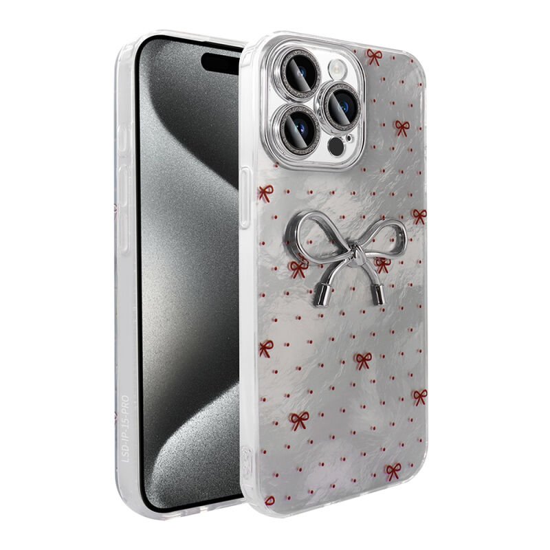 Apple iPhone 15 Pro Max Kılıf Kamera Korumalı Figürlü Zore Ponti Silikon Kapak