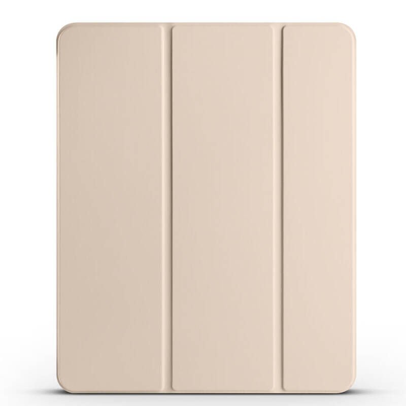 Apple iPad Air 10.9 2022 (5.Nesil) Zore Smart Cover Kalem Bölmeli Standlı 1-1 Kılıf Gold