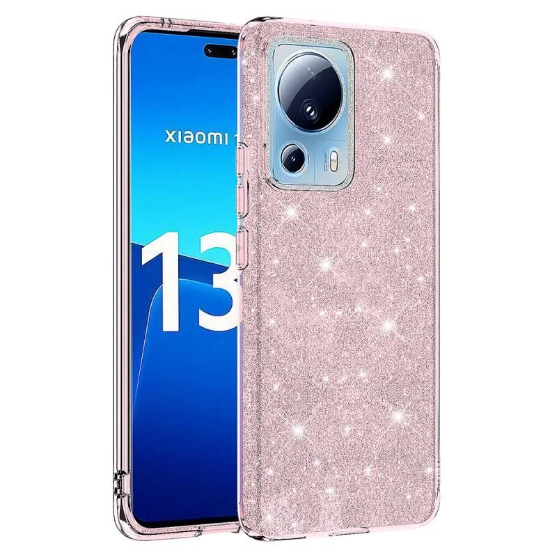 Xiaomi Mi 13 Lite Kılıf Zore Shining Silikon Pembe