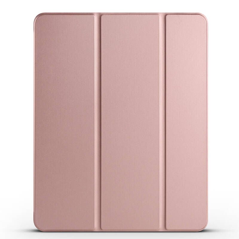 Apple iPad Pro 11 2022 M2 Zore Smart Cover Kalem Bölmeli Standlı 1-1 Kılıf Rose Gold