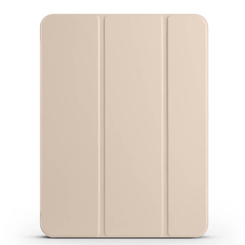 Apple iPad Pro 11 2024 Zore Smart Cover Kalem Bölmeli Standlı 1-1 Kılıf Gold