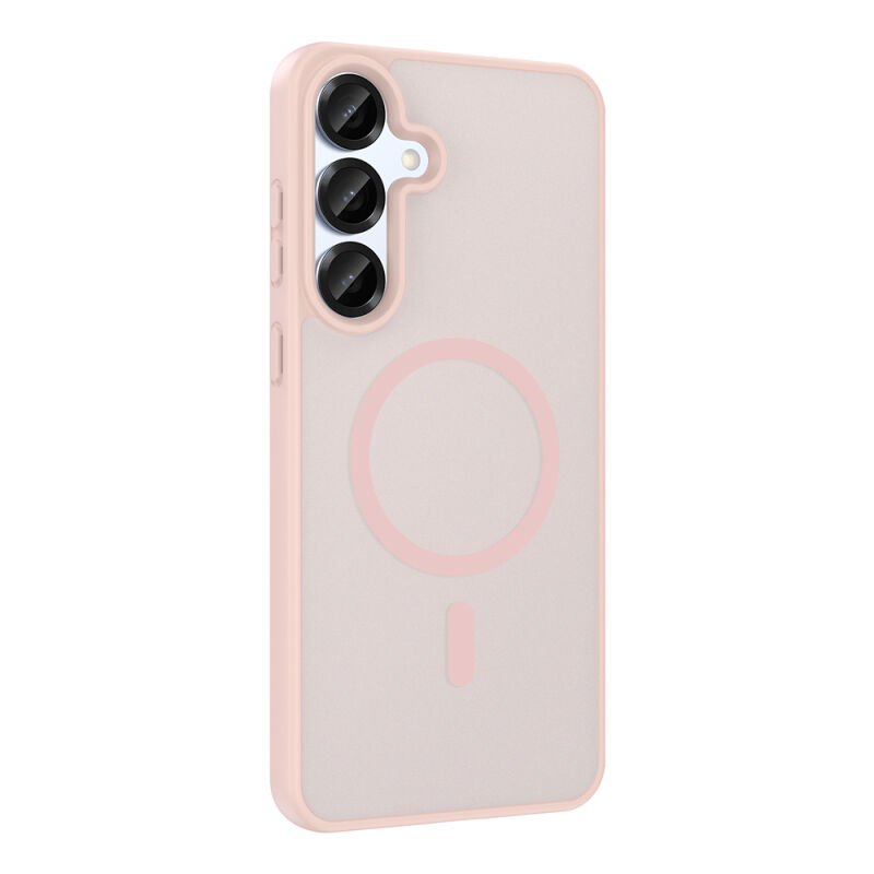 Galaxy S24 Plus Kılıf M-safe Şarj Özellikli Zore Babet Kapak Pembe