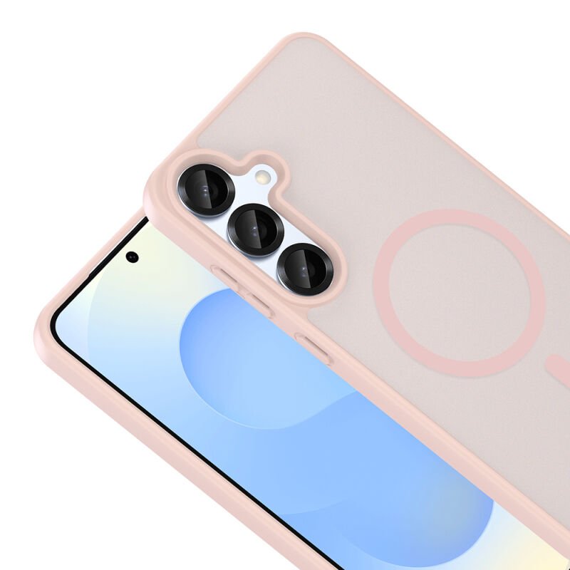 Galaxy S24 Plus Kılıf M-safe Şarj Özellikli Zore Babet Kapak Pembe