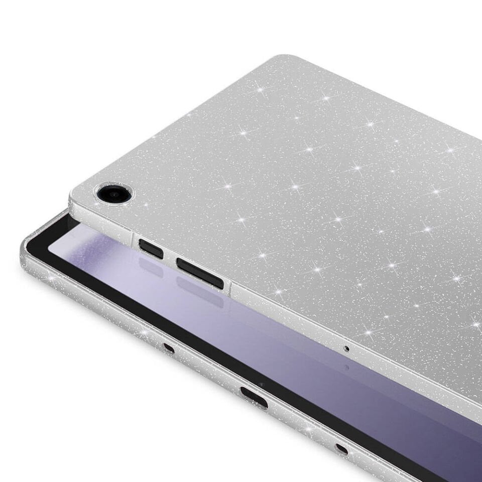 Galaxy Tab S10 Lite Simli Parlak Görünümlü Zore Tablet Koton Kılıf Gümüş