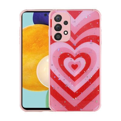 Galaxy A33 5G Kılıf Simli Desenli Kamera Korumalı Parlak Zore Popy Kapak