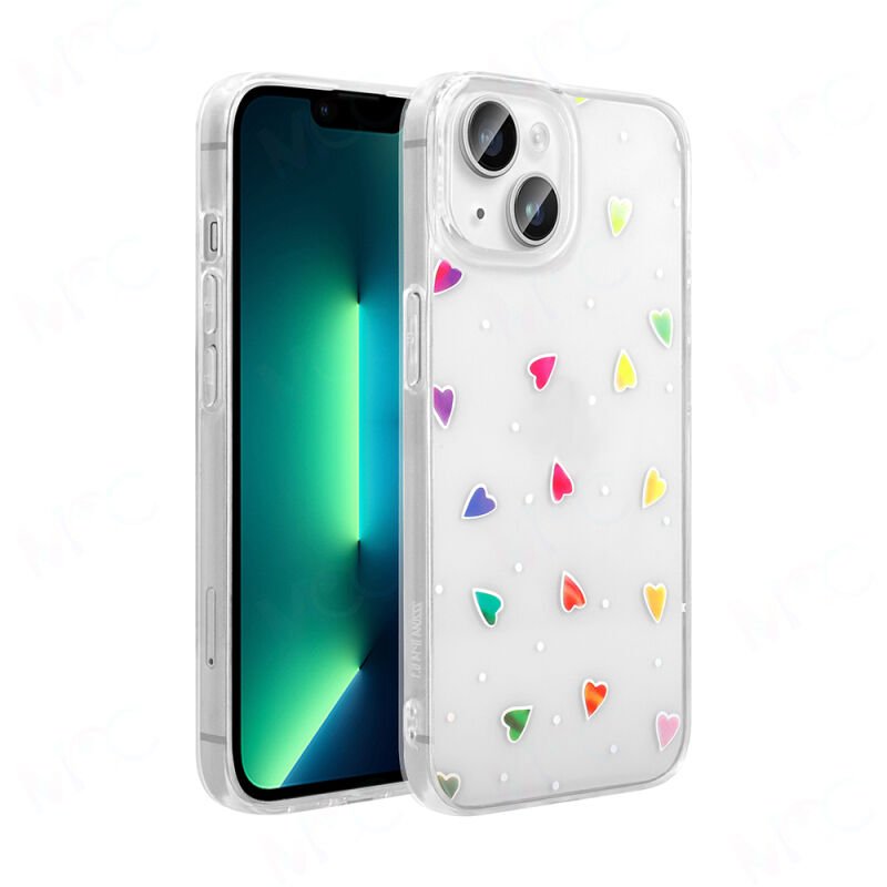 Apple iPhone 13 Kılıf Şeffaf Figürlü Zore Folk Sert Kapak