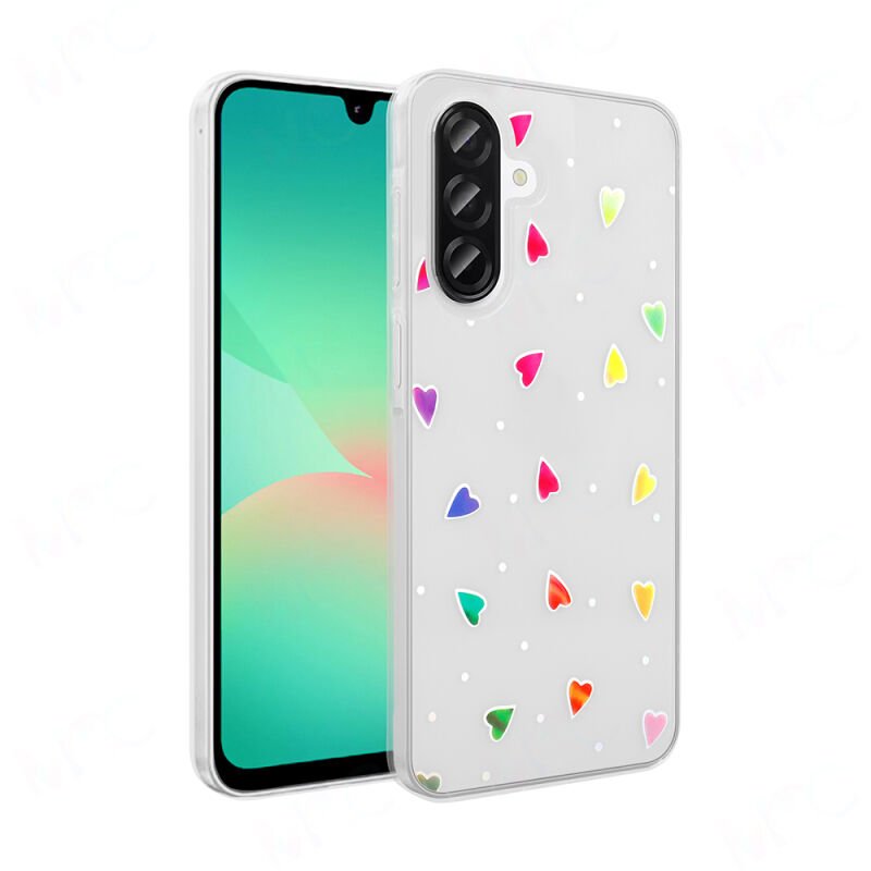 Galaxy A26 Kılıf Şeffaf Figürlü Zore Folk Sert Kapak